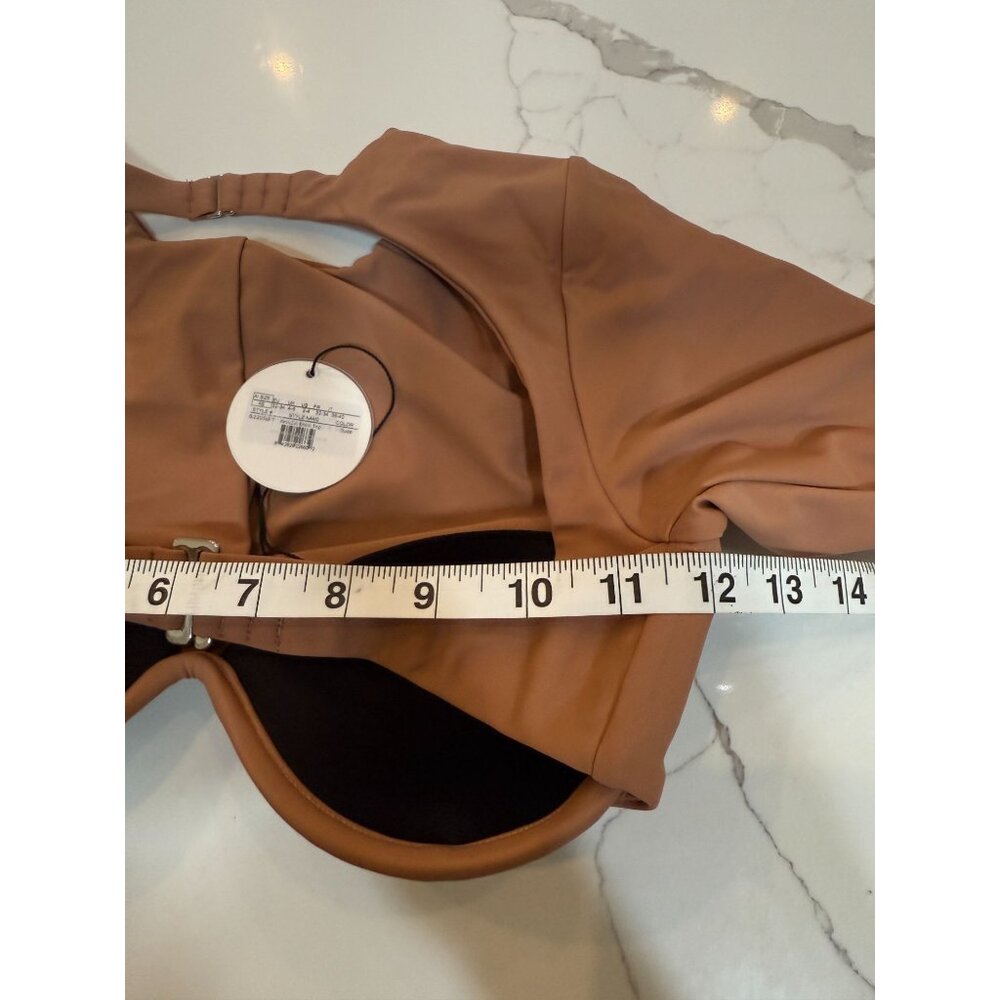 NWT Andrea Iyamah Akacia Nude Long‎ Sleeve Bikini Top XS, S - Picture 6 of 14
